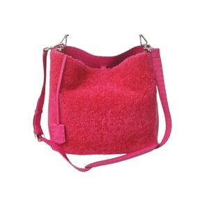 Fendi Pink Leather Mouton Bag Shoulder Handbag